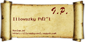 Illovszky Pál névjegykártya