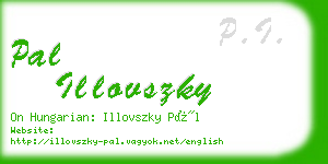 pal illovszky business card